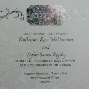 Fuser Foil for Wedding Invitation